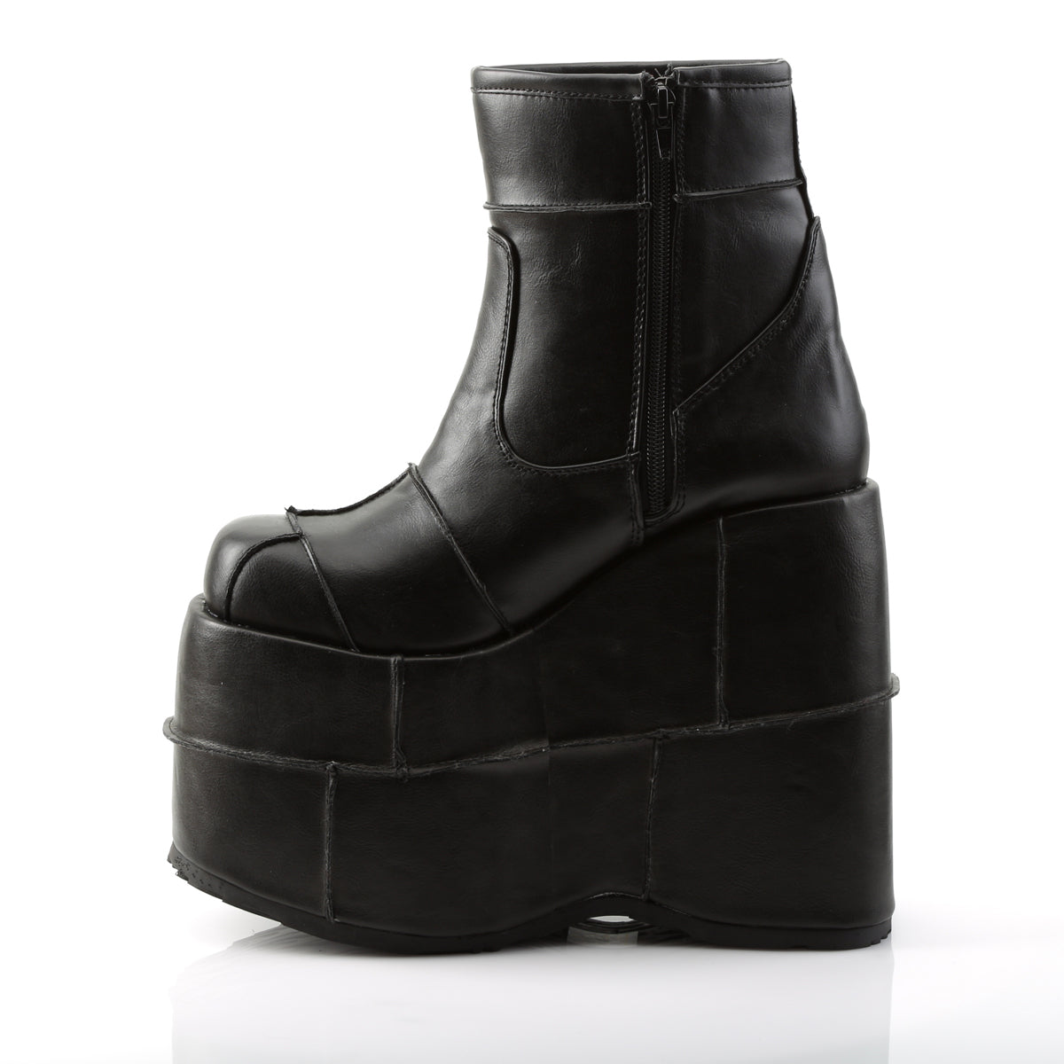 DemoniaCult Herrenstiefel STACK-201 BLK Vegan Leder