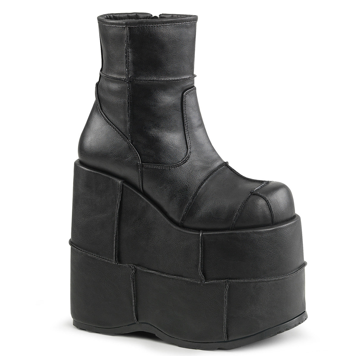 DemoniaCult Herrenstiefel STACK-201 BLK Vegan Leder