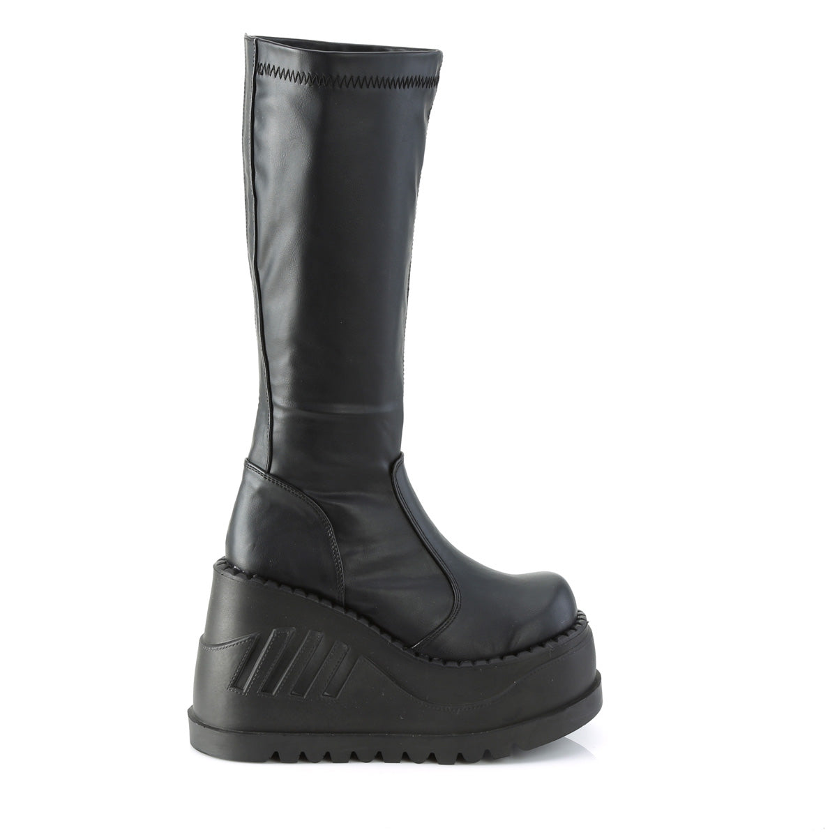 DemoniaCult Frauenstiefel STOMP-200 BLK Stretch Vegan Leder