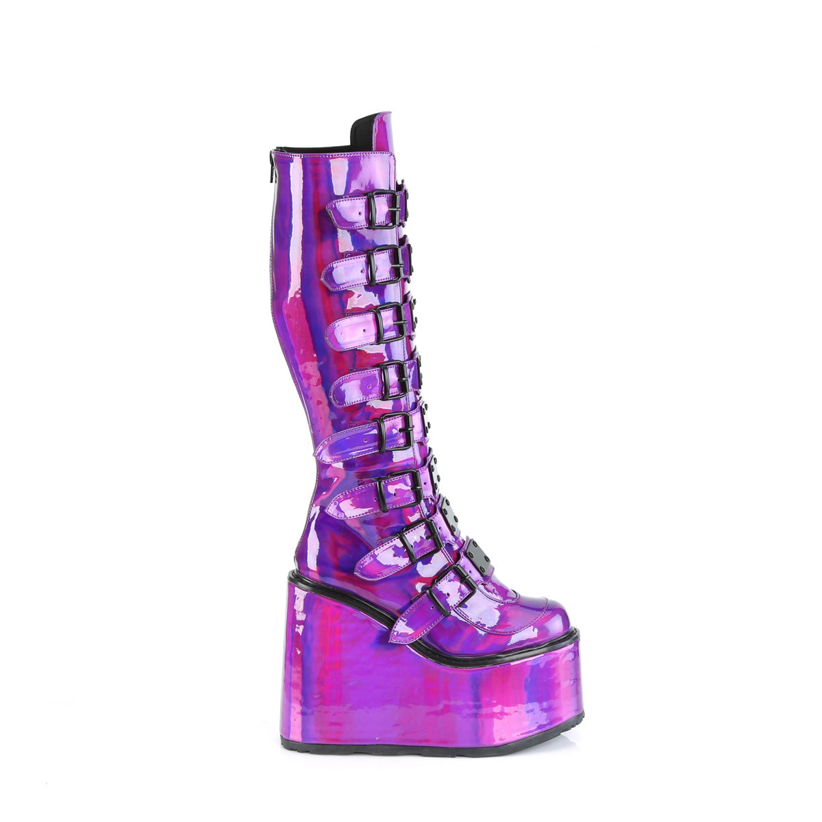 DemoniaCult  Stiefel SWING-815 Purpur Holographic Pat