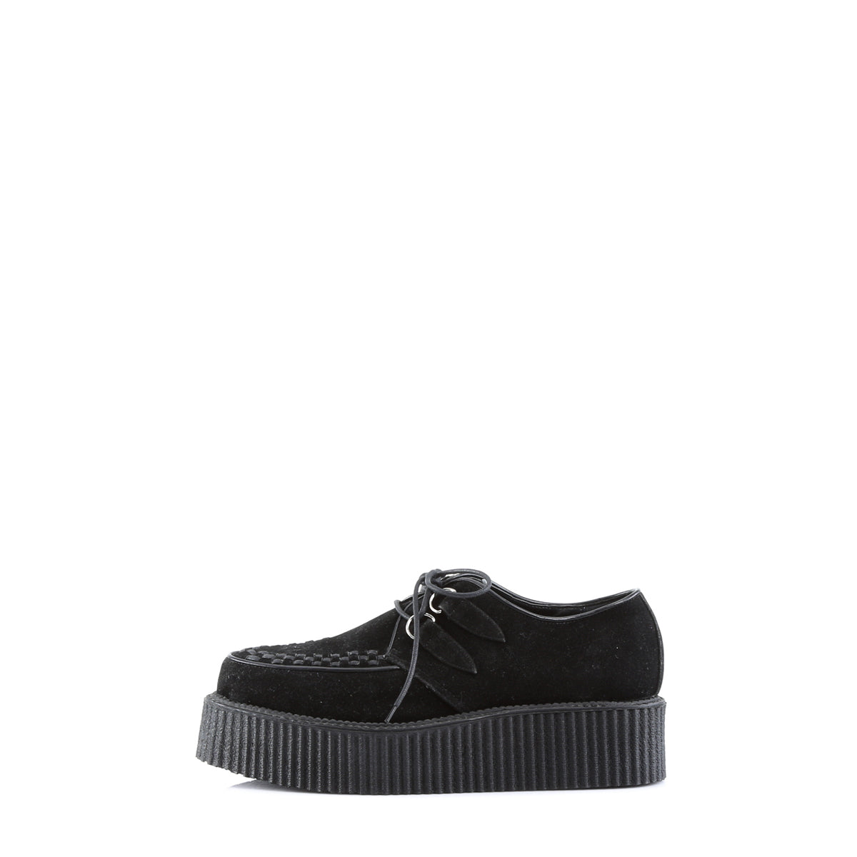 DemoniaCult Mens Low Shoe V-CREEPER-502S Blk Vegan Suede