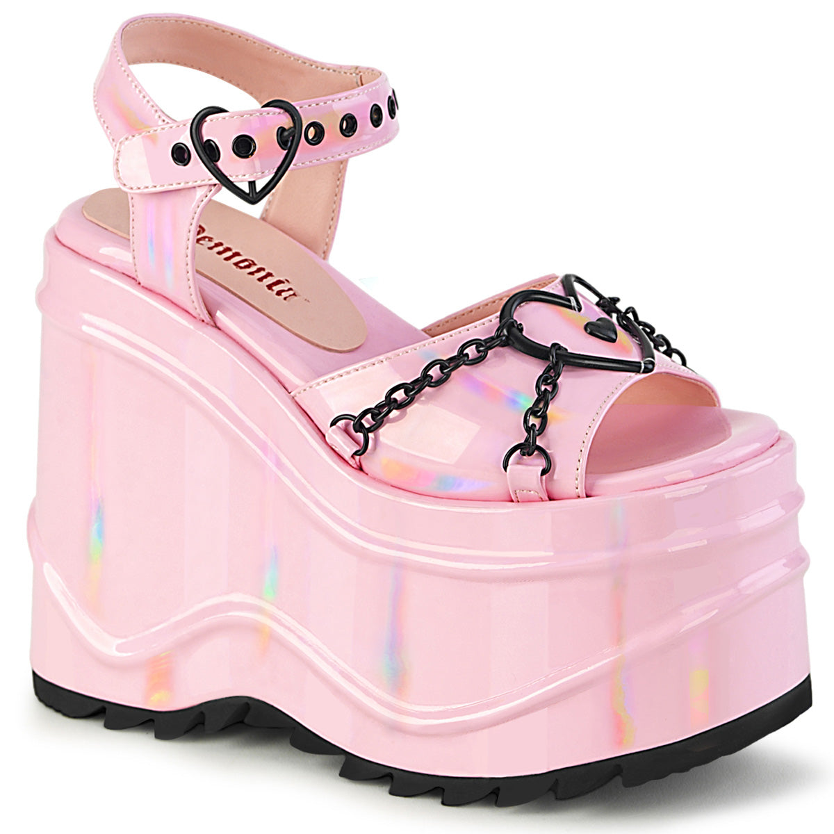 DemoniaCult Womens Sandals WAVE-09 B.Pink Hologram